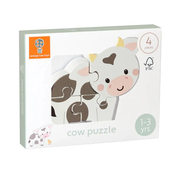 Orange Tree Toys - Cow Wooden Puzzle