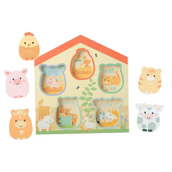 Orange Tree Toys - Farmyard Barn Shape Puzzle - Image 3