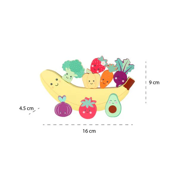 Orange Tree Toys - Happy Veggies & Friends Balancing Game - Image 4