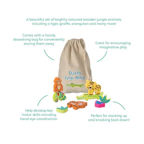Orange Tree Toys - Stacking Jungle Animals - Image 2