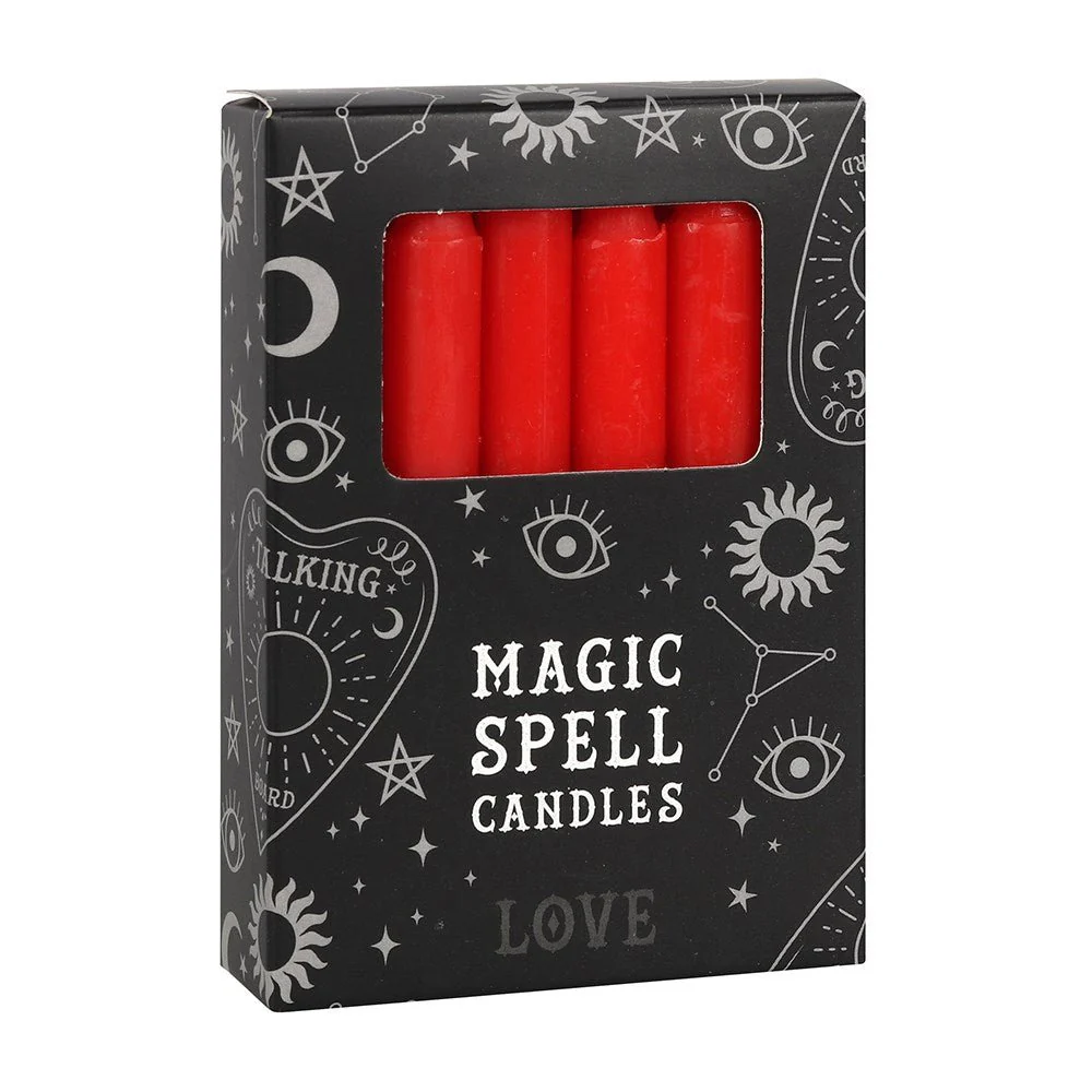 Pack of 12 Red Love Spell Candles