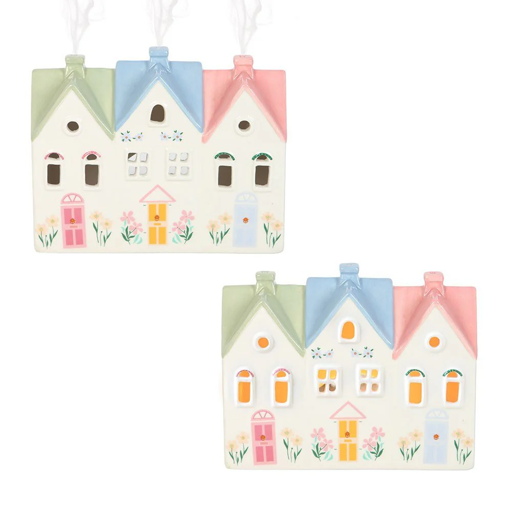 Pastel House Incense Cone Burner and Tealight Holder - Image 3