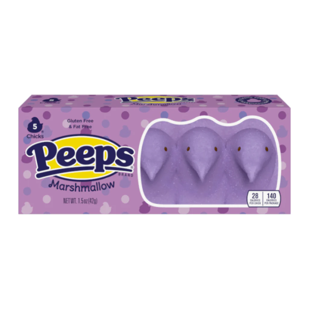 Peeps Purple Marshmallow Chicks 5 Pack 42g