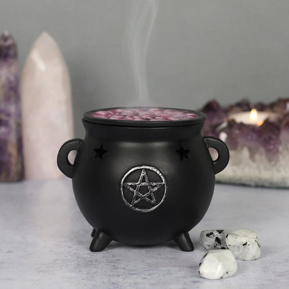 Cauldron Incense Cone Burner Pentagram - Image 4