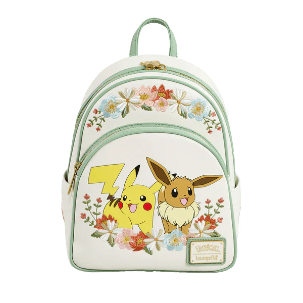 Loungefly Pokémon Pikachu & Eevee Floral Mini Backpack Pokémon