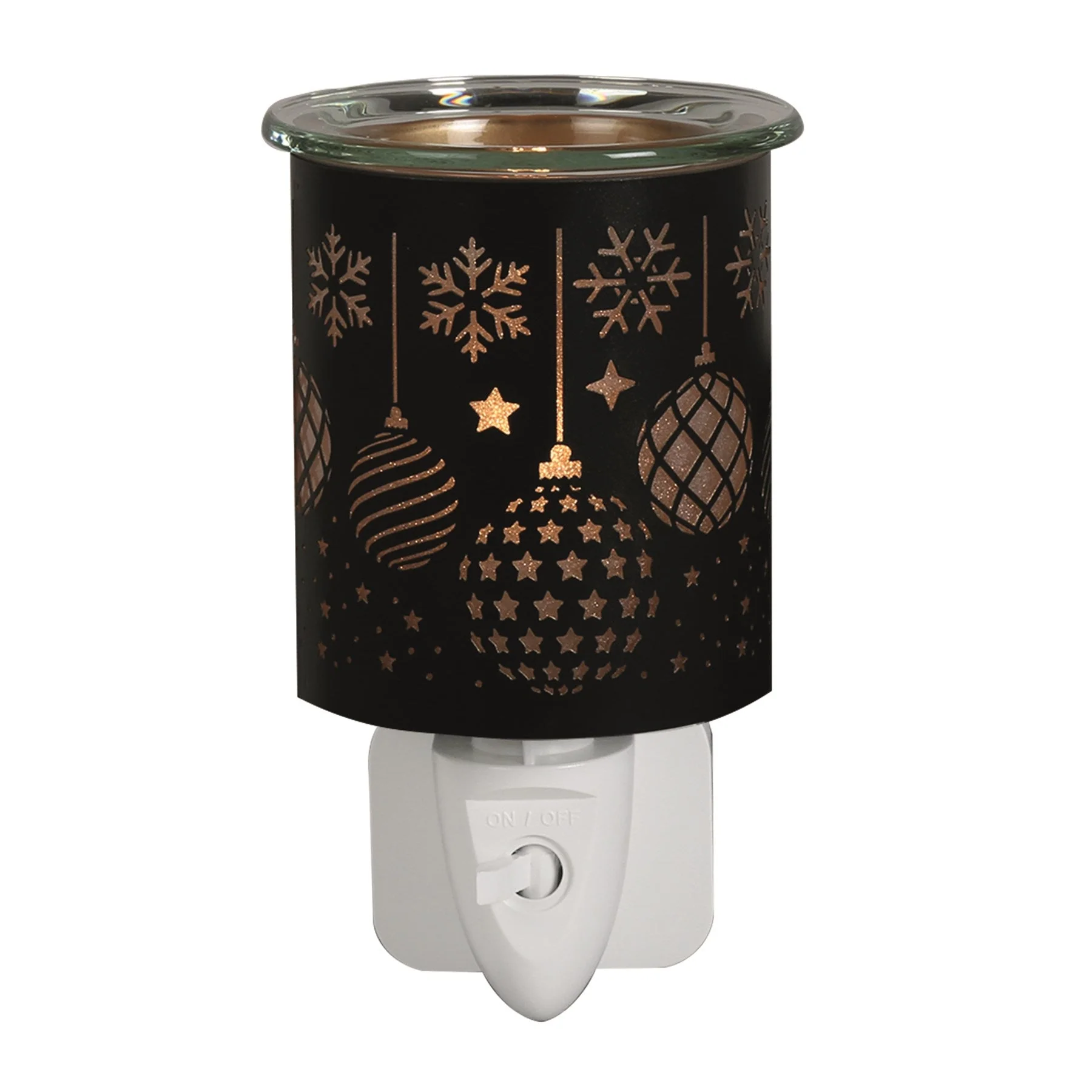 Plug In Wax Warmer - Black & Gold Silhouette Baubles