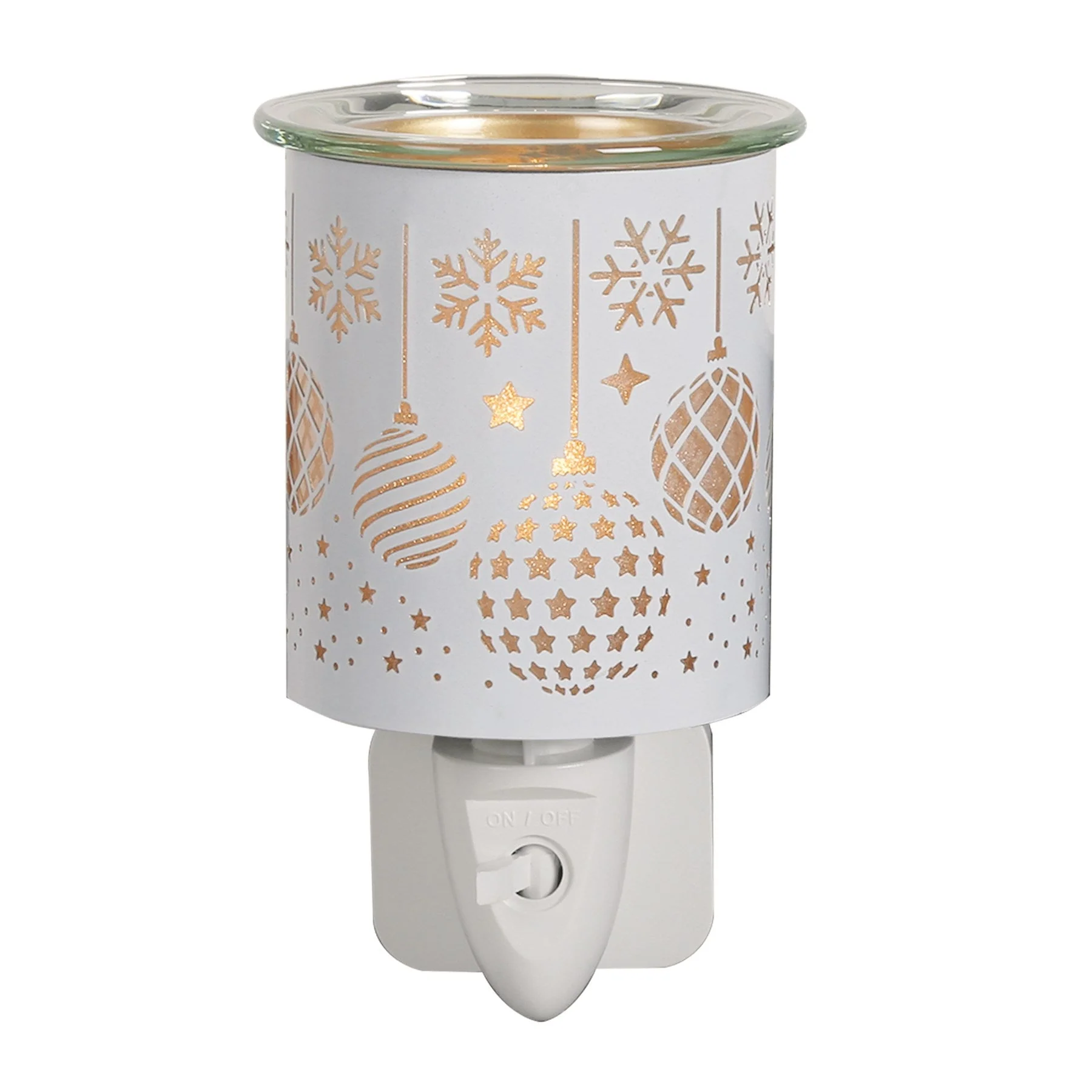 Plug In Wax Warmer - White & Gold Silhouette Baubles