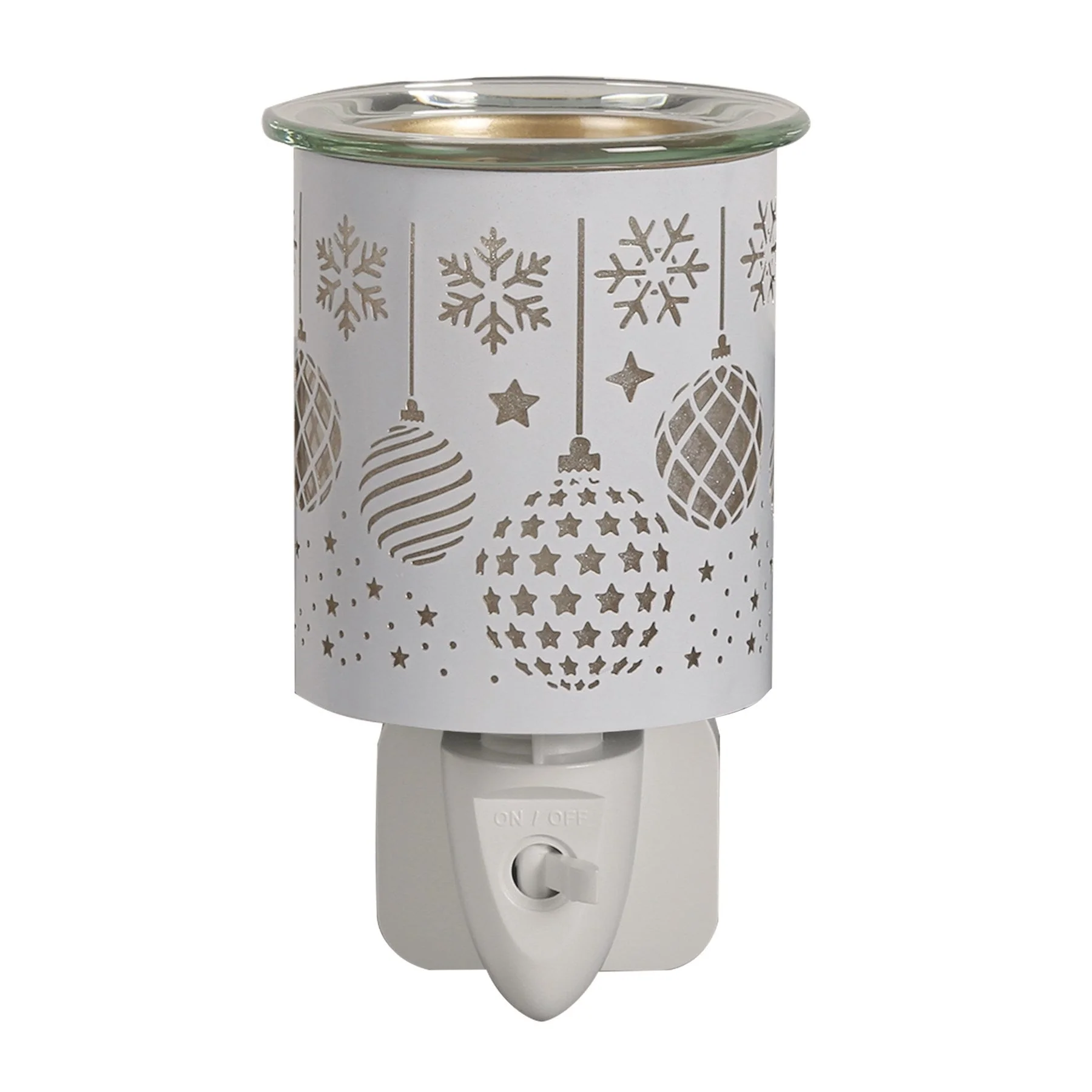 Plug In Wax Warmer - White & Gold Silhouette Baubles - Image 2