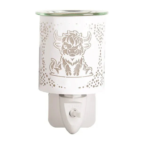 Plug-In White Highland Cow Wax Melt Burner - Image 2