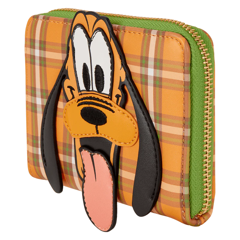 Loungefly Pluto 95th Anniversary Plaid Zip Around Wallet - Image 2