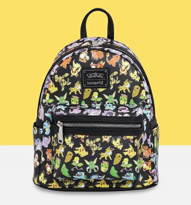 Loungefly Pokémon Multi Character All-Over Print Mini Backpack - Image 5