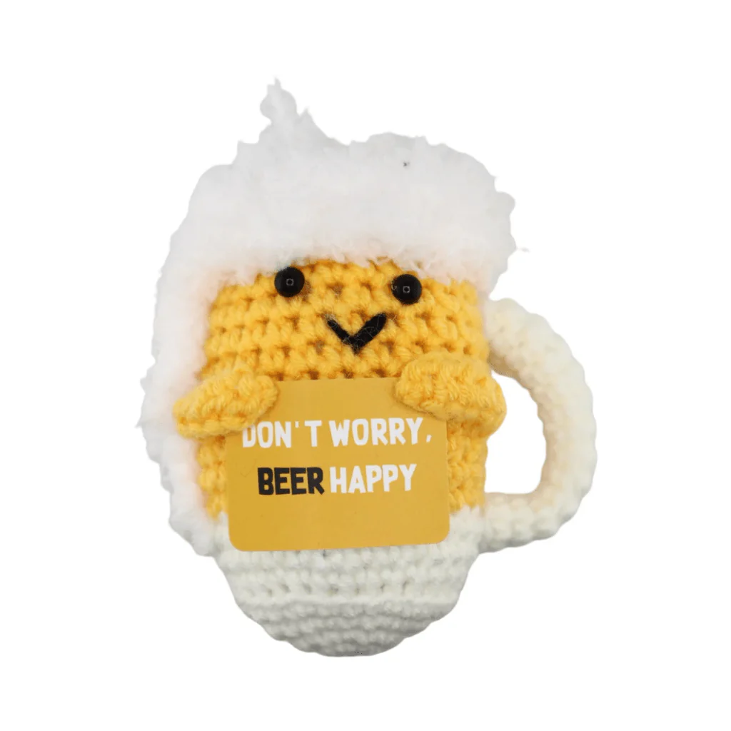 Positive Beer Crochet Desk Decoration