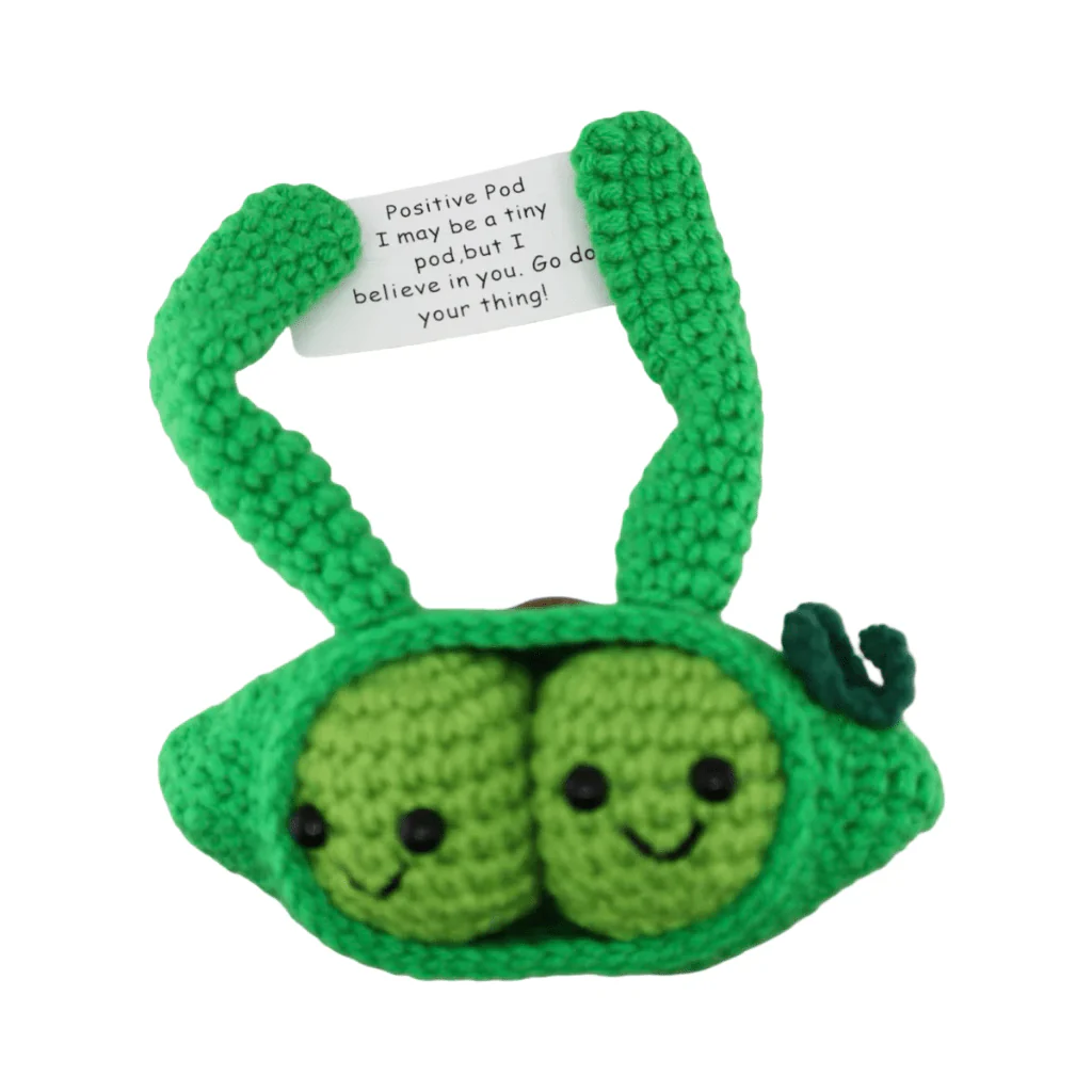 Positive Peas In A Pod Crochet Desk Decoration