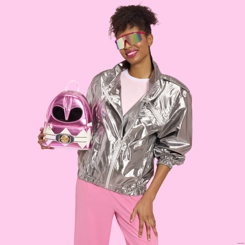 Loungefly Power Rangers Pink Ranger Cosplay Mini Backpack - Image 6
