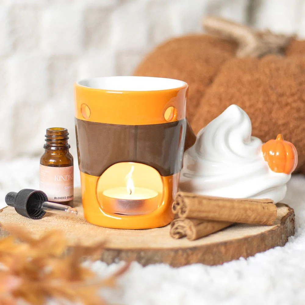Pumpkin Spice Latte Oil Burner & Wax Warmer | Cosy Autumn Homeware - Image 2
