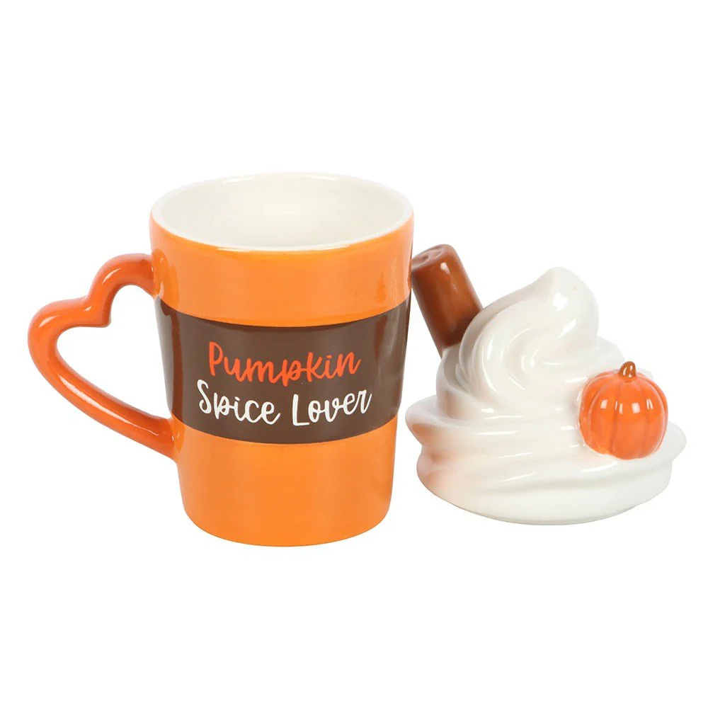 Pumpkin Spice Lover Lidded Mug | Cosy Autumn Homeware - Image 5