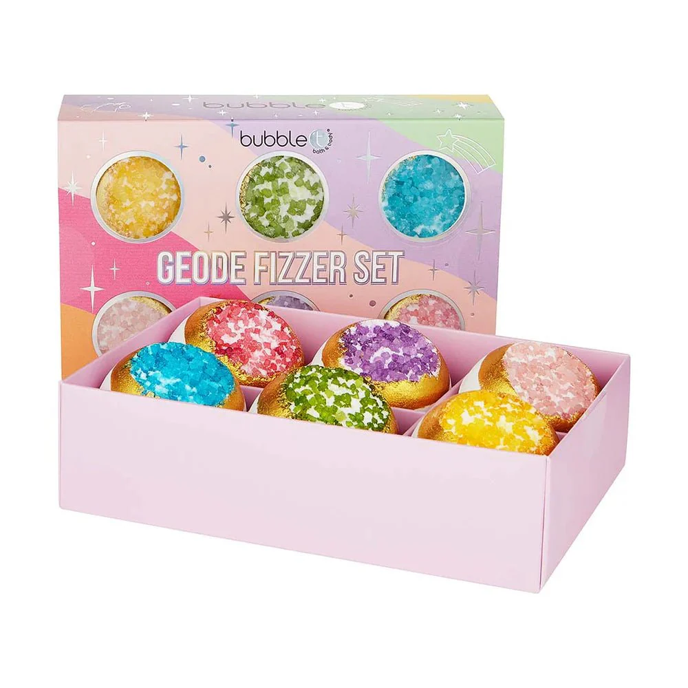 Rainbow Geode Bath Fizzer Gift Set (6 x 100g) - Image 3