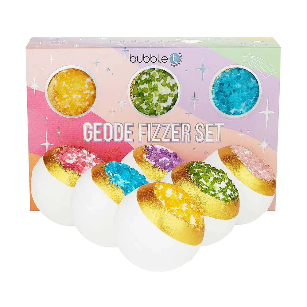 Rainbow Geode Bath Fizzer Gift Set (6 x 100g) - Image 4