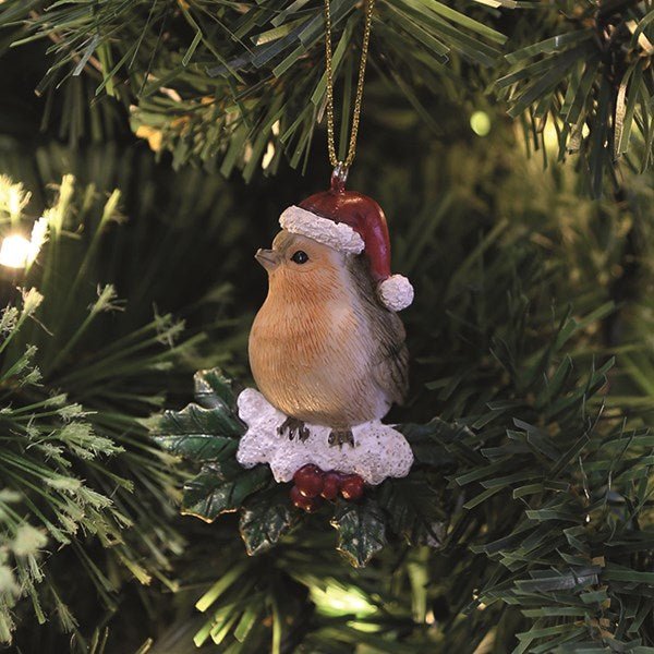 Robin Hanging Tree Decoration 7cm – Christmas Ornament