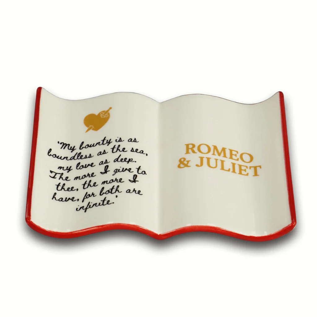 Romeo & Juliet Ceramic Book Trinket Dish