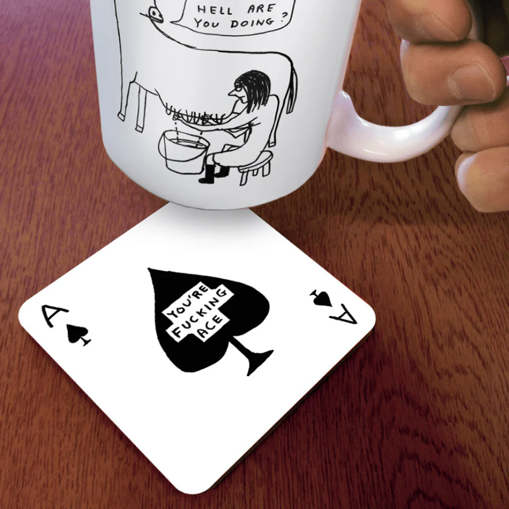 Rude Drinks Coaster – Effing Ace by David Shrigley - Image 2
