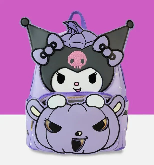 Loungefly Sanrio Kuromi Pumpkin Mini Backpack