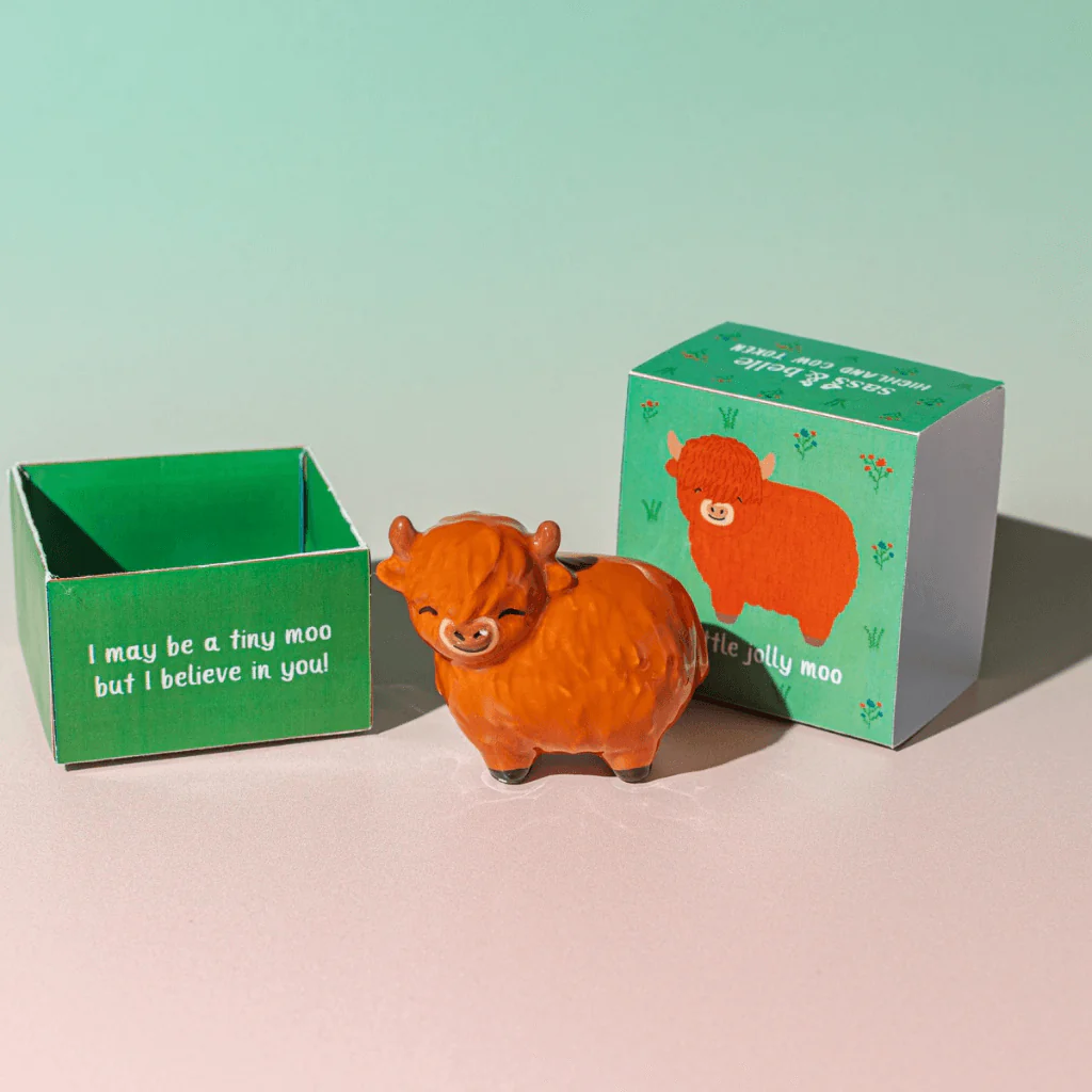 Sass & Belle Highland Cow Token Pocket Charm Gift - Image 2