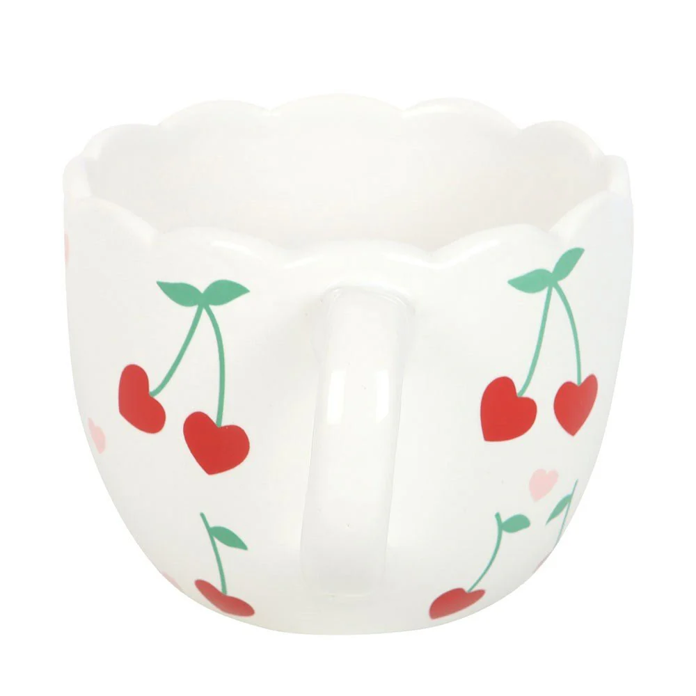 Scalloped Cherry Print Mug - Image 2
