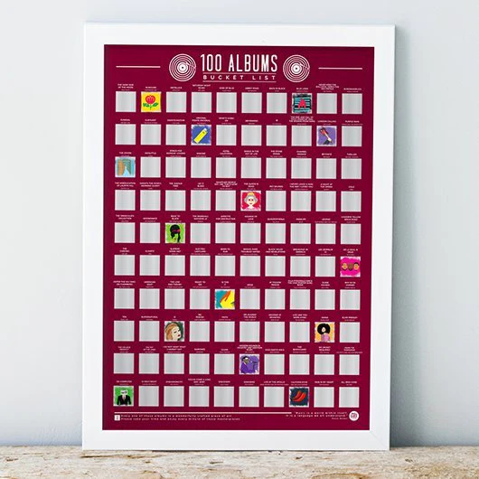 Scratch Poster - 100 Albums Bucket List - Image 2