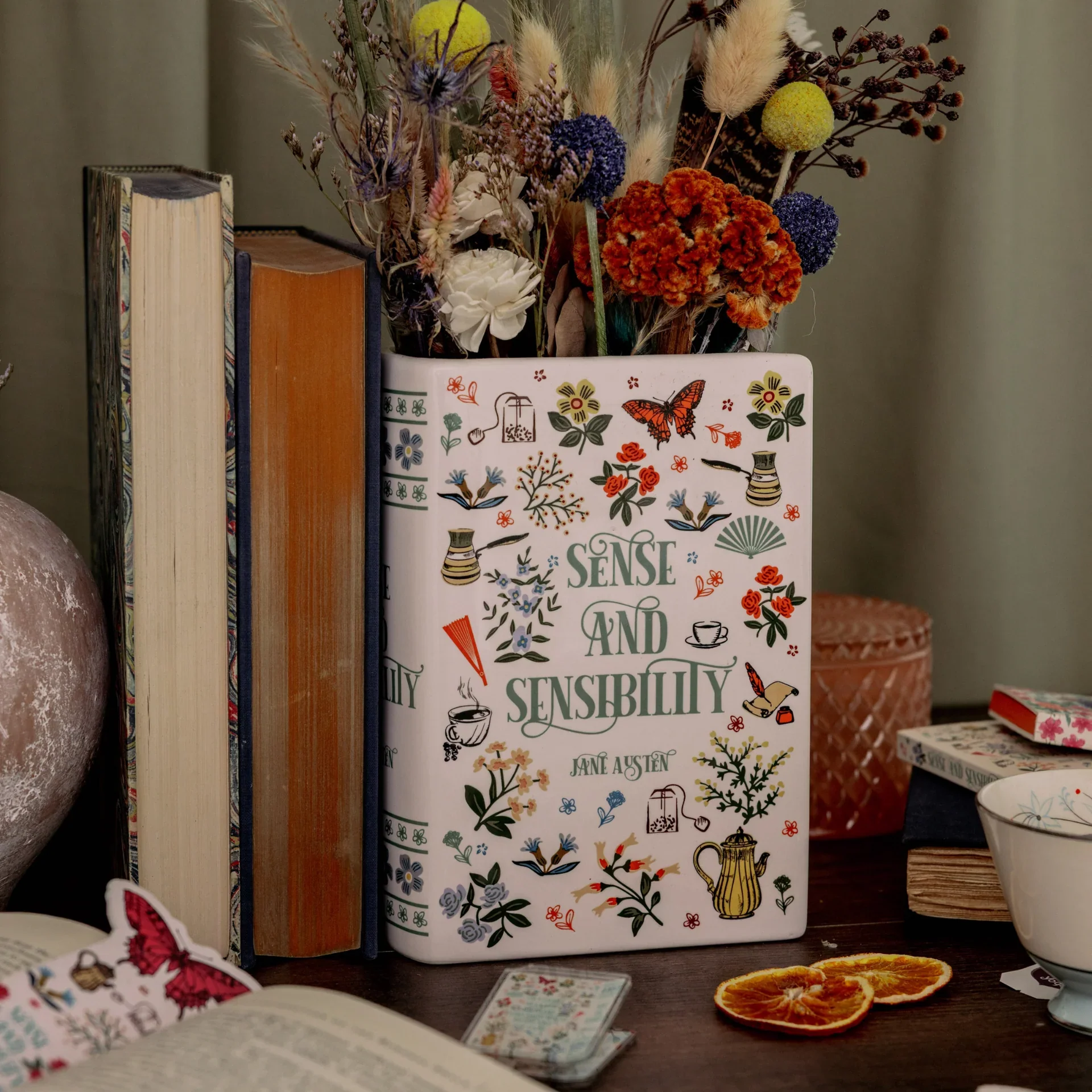 Sense and Sensibility Ceramic Book Vase – Large - Image 6