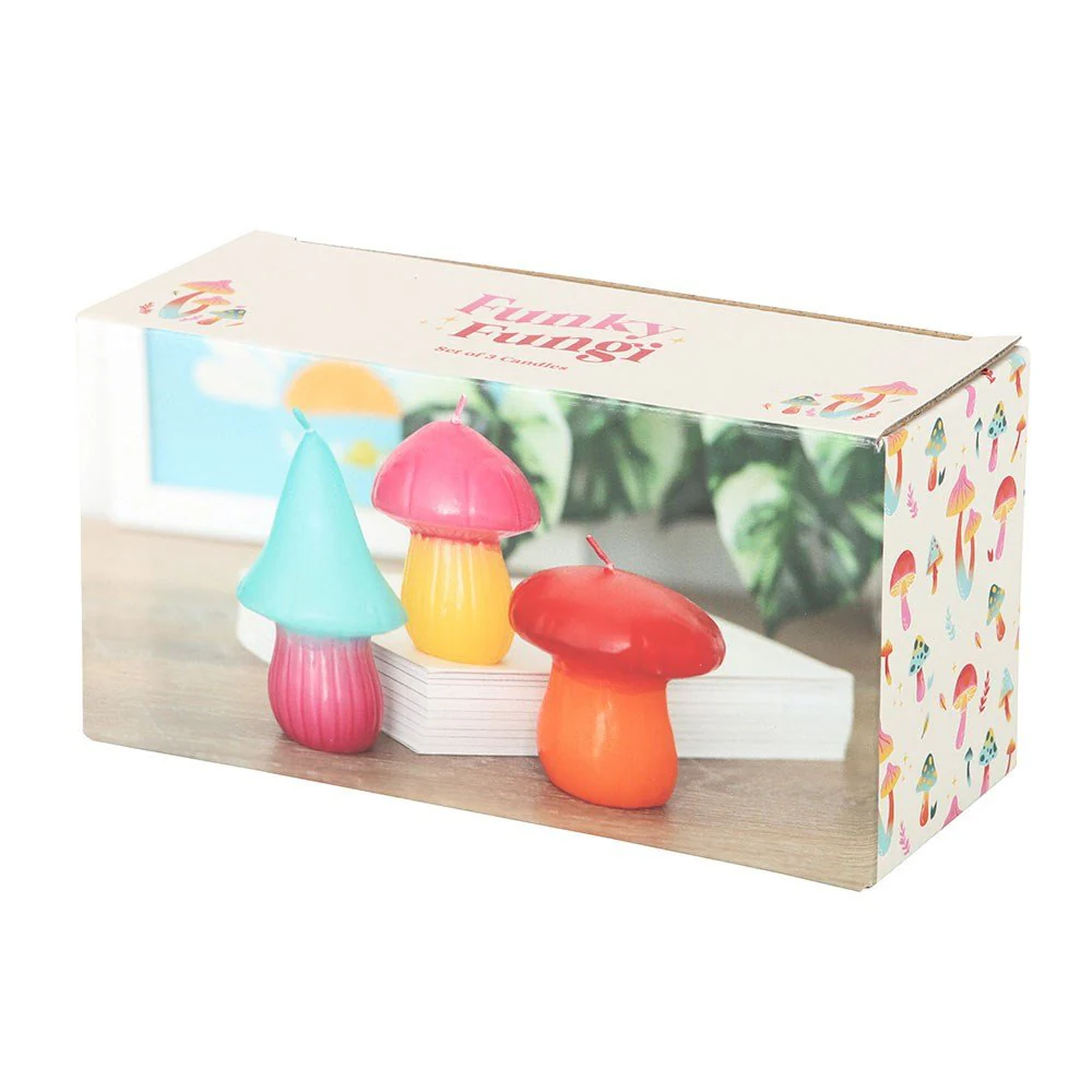 Set Of 3 Mushroom Shaped Candles - Image 3