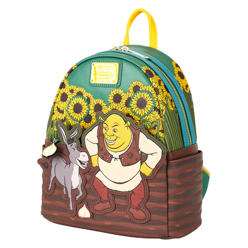 Loungefly Shrek & Donkey Sunflower Field Mini Backpack - Image 2