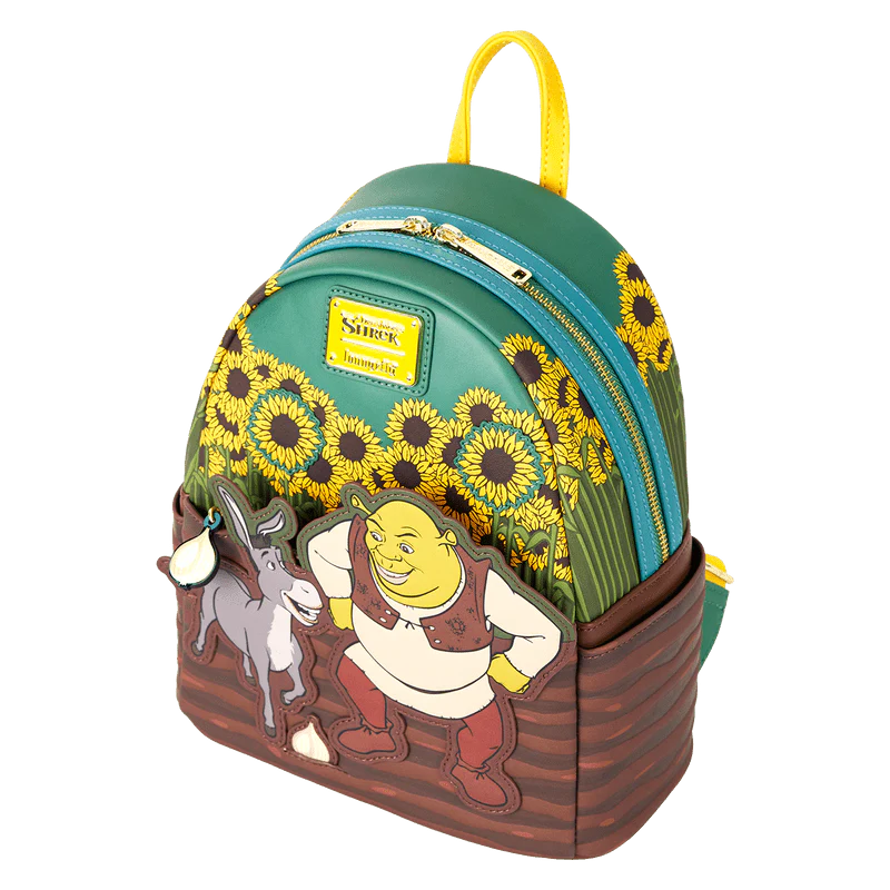 Loungefly Shrek & Donkey Sunflower Field Mini Backpack - Image 3