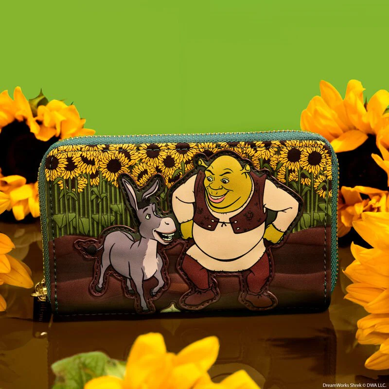 Loungefly Shrek & Donkey Sunflower Field Zip Around Wallet - Image 6