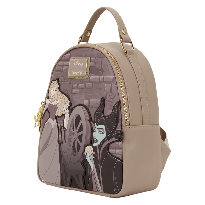 Loungefly Sleeping Beauty & Maleficent Spinning Wheel Mini Backpack - Image 2