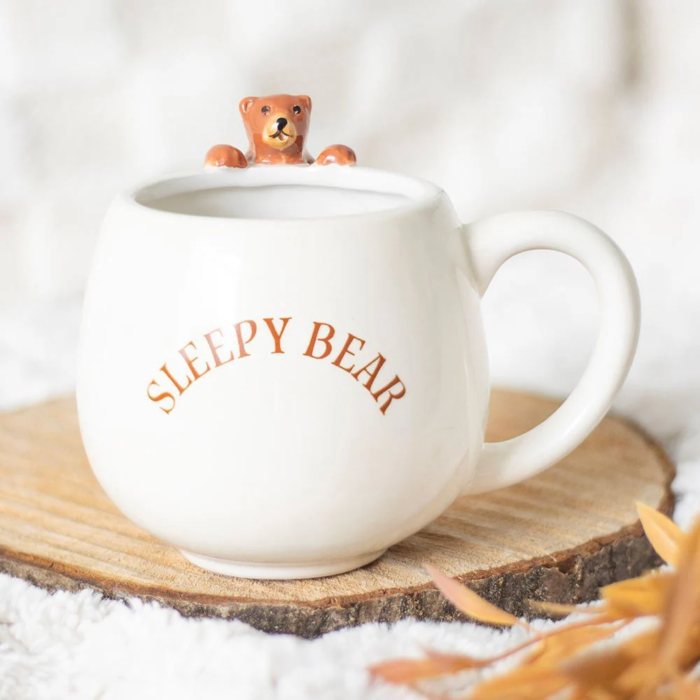 Sleepy Bear Ceramic Mug ā Cosy Homeware Gift
