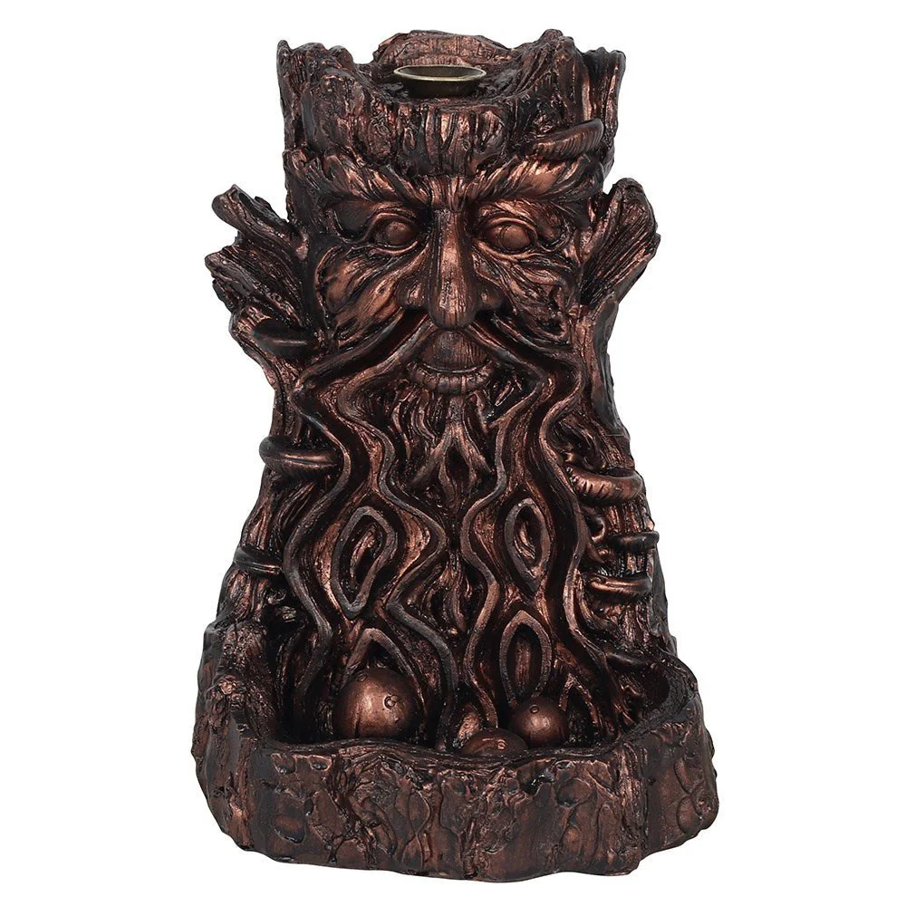 Bronze Effect Backflow Incense Burner - Tree Man Small - Image 2