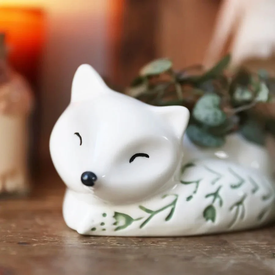 Lisa Angel Small Ceramic Sleeping Fox Planter - Image 5