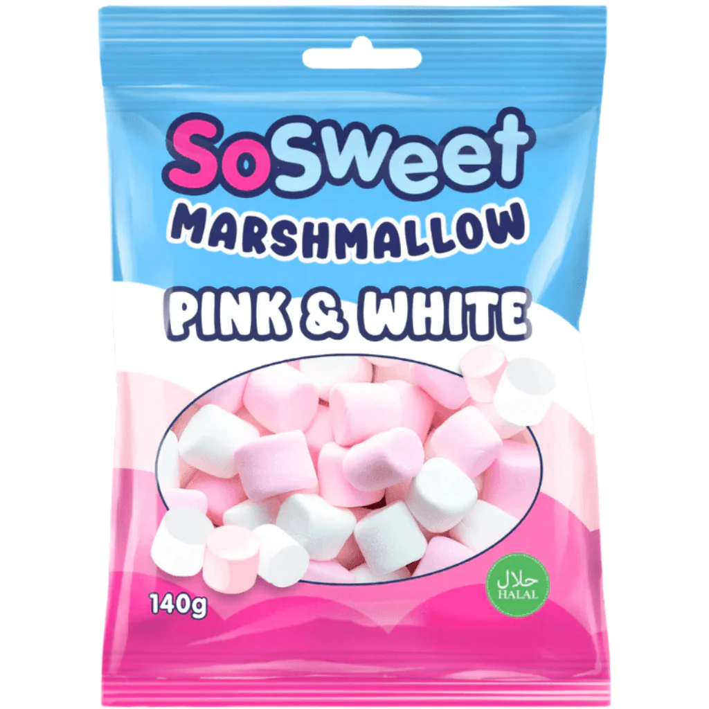 SoSweet Pink & White Marshmallows 140g