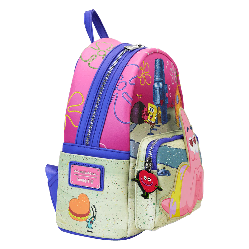 Loungefly SpongeBob SquarePants & Patrick Star Hearts Mini Backpack - Image 3
