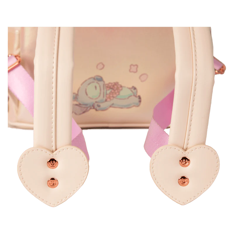 Loungefly Stitch & Angel Cherry Blossom Heart Mini Backpack - Image 5