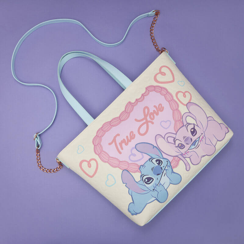 Loungefly Stitch & Angel True Love Tote Crossbody Bag - Image 5
