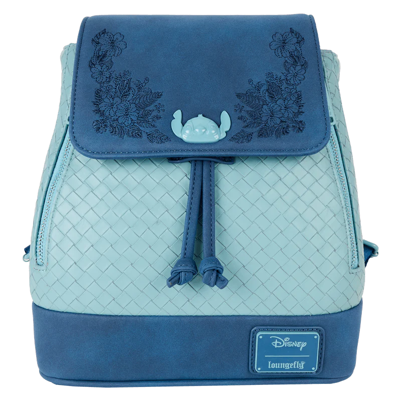Loungefly Stitch Embroidered Floral Drawstring Mini Backpack