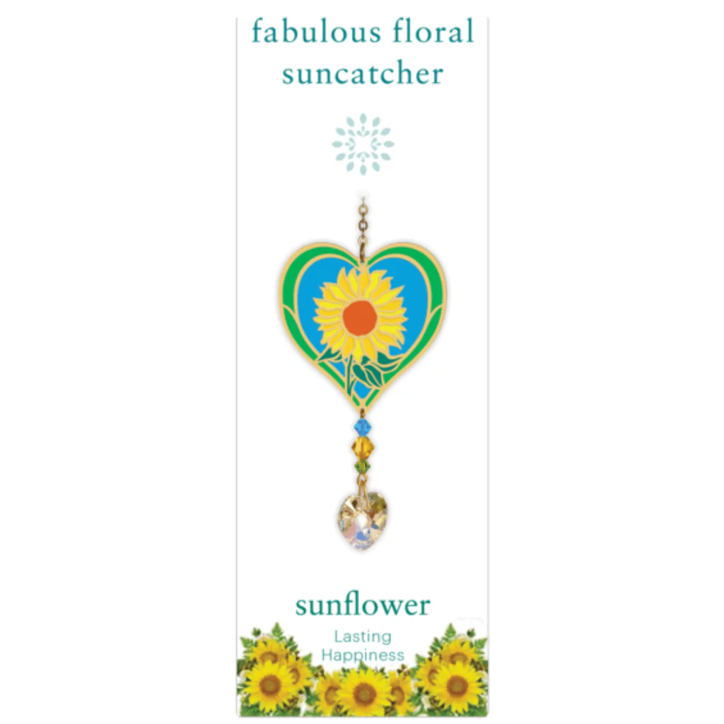 Sunflower Heart Crystal Suncatcher β Fabulous Florals
