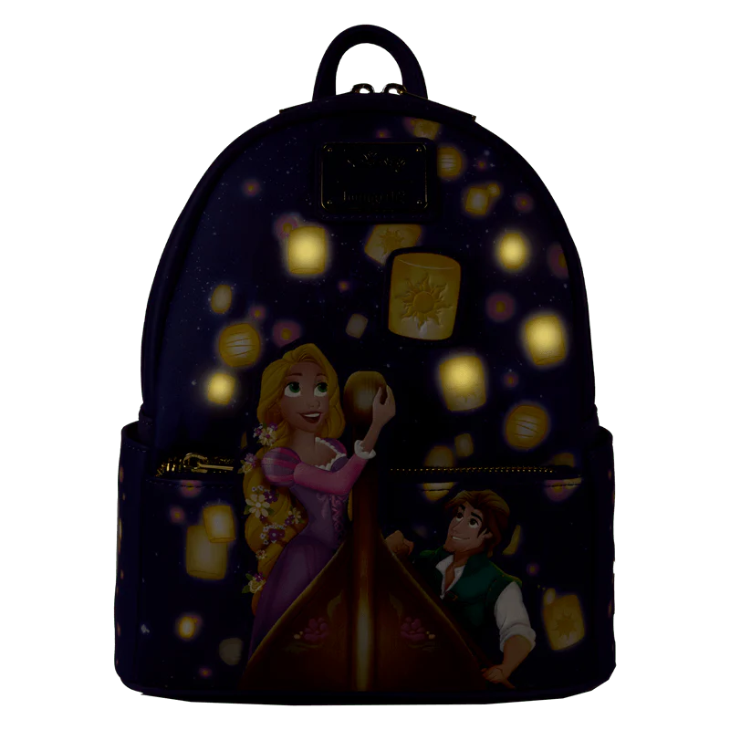 Loungefly Tangled Rapunzel & Flynn Rider Lantern Light-Up Mini Backpack - Image 5