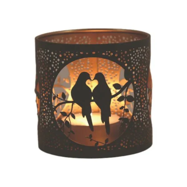 Lovebirds Silhouette Wax Melt Burner β Romantic Cutout Design - Image 3