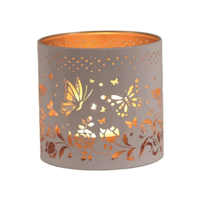White & Gold Butterfly Cut-Out Wax Melt Burner - Image 3