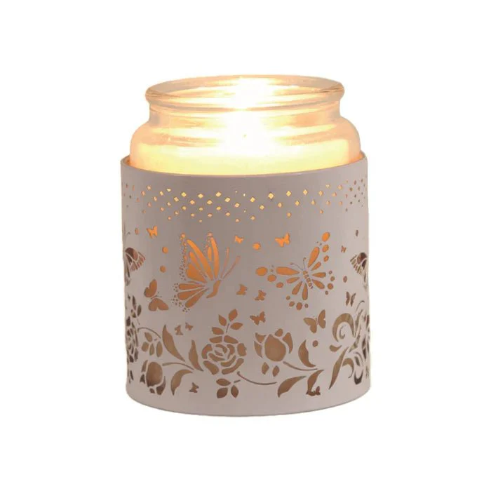 White & Gold Butterfly Cut-Out Wax Melt Burner - Image 4