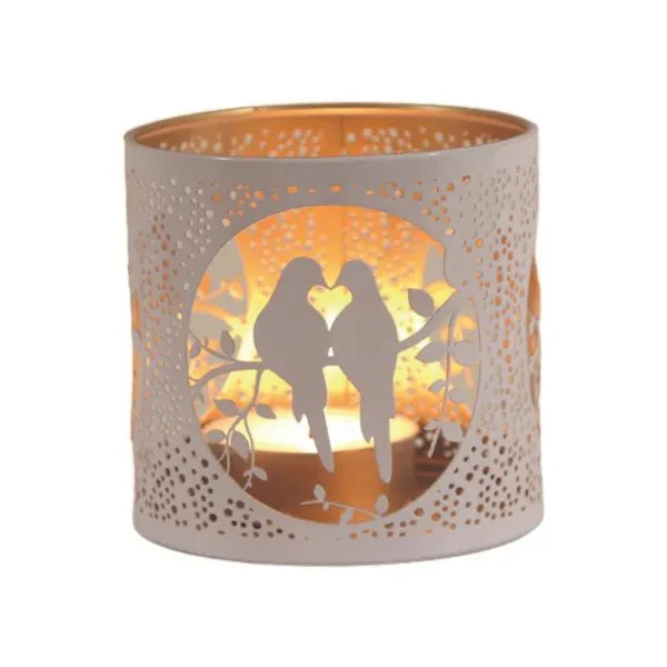 White Lovebirds Wax Melt Burner – Romantic Cutout Design - Image 3
