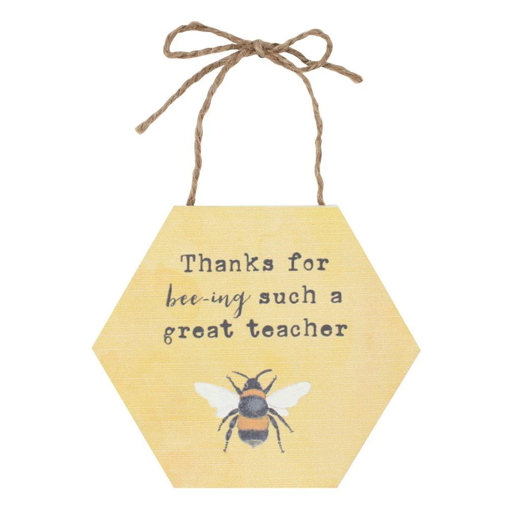 Hanging Wooden Sign - Thank You Teacher